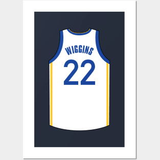 Andrew Wiggins Golden State Jersey White 2024 Qiangy Posters and Art